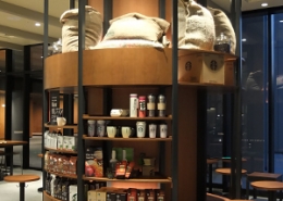 starbuksスターバックス麻袋ディスプレイ